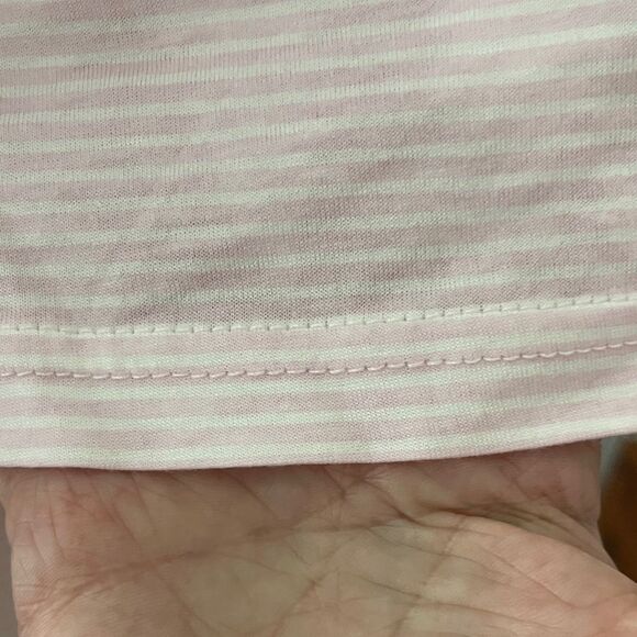 Life Is Good Pink and White Striped Watermelon V Neck Night Shirt NWOT SZ XL - Picture 5 of 8